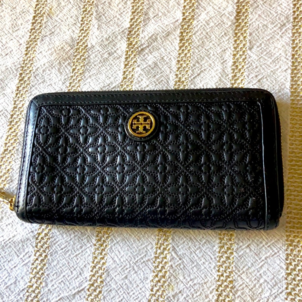 - Tory Burch Black Quilted Wallet